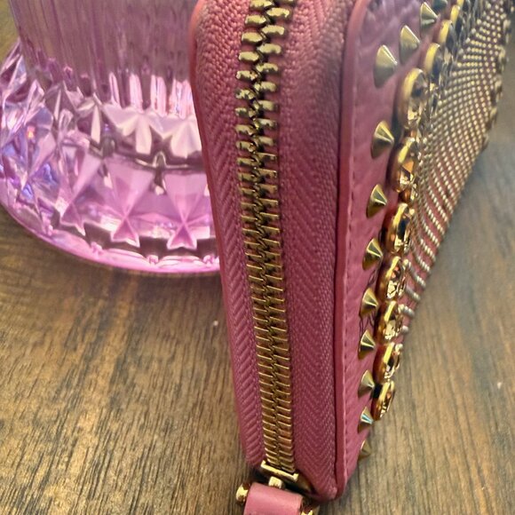 Rare Pink MCM Zip Around Studded Wallet - Picture 6 of 12